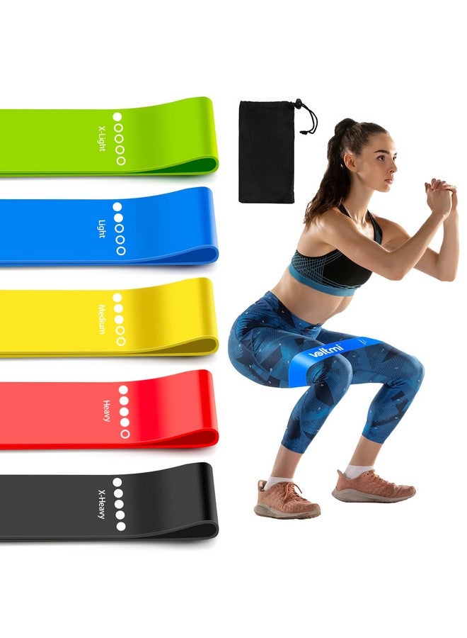 Voltmi Resistance Bands Set for Women Men, 5 Different Levels Stretch Bands for Workout, Elastic Band for Exercise, Home Fitness, Stretching, Strength Training, Physical Therapy, Free Carrying Bag - Image 1