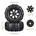 FriHobby PreGlued Huge OD 63160mm 110 RC Truck Tires and Wheels Set 28 RC Tires 12mm Hex for Traxxas Rustler Hoss Stampede 4x4 2WD Redcat Blackout 110 Scale RC Monster Truck Replacement - Image 4