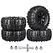 FriHobby PreGlued Huge OD 63160mm 110 RC Truck Tires and Wheels Set 28 RC Tires 12mm Hex for Traxxas Rustler Hoss Stampede 4x4 2WD Redcat Blackout 110 Scale RC Monster Truck Replacement - Image 2