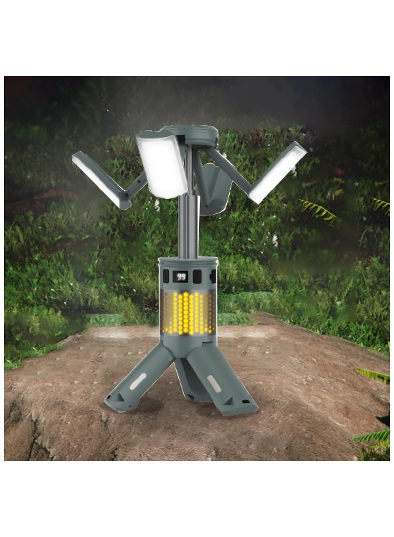 توبيز مصباح التخييم الخارجي CPL-T25 من توبي، قابل لإعادة الشحن ببطارية 7800 مللي أمبير، ارتفاع وسطوع قابلان للتعديل، 4800 لومن، مقاوم للماء IPX4، 3 أوراق إضاءة و4 ألوان مختلفة للتخييم والسفر وصيد الأسماك - Image 5