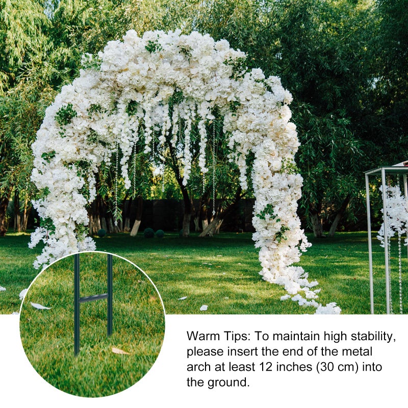 RUBFAC 7.8ft Metal Garden Arch Trellis for Climbing Plants Outdoor, Garden Arbors and Arches, Halloween Archway for Pumpkin Balloon Rose Vines Wedding Christmas Birthday Party Decorations, Army Green - Image 5