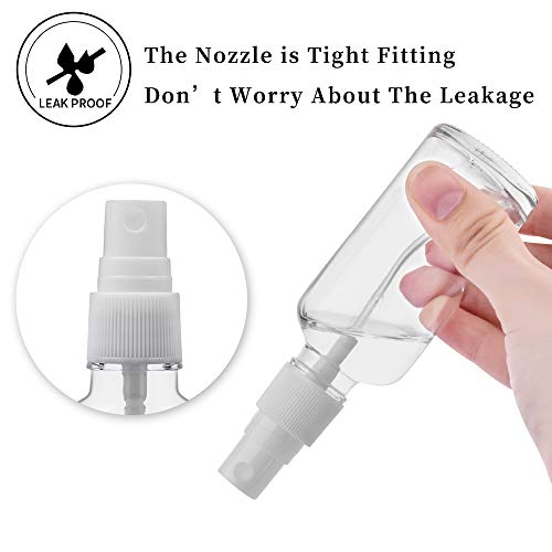 Hydior 2oz Clear Glass Spray Bottles for Essential Oils, Small Spray Bottle with Plastic Sprayer - Set of 3 - Image 5