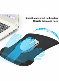 Excefore Ergonomic Mouse Pad with Wrist Support Gel Mouse Pad with Wrist Rest, Comfortable Computer Mouse Pad for Laptop, Pain Relief Mousepad with Non-slip PU Base for Office and Home (9.8 x 7.8 in, Black)  - Image 5