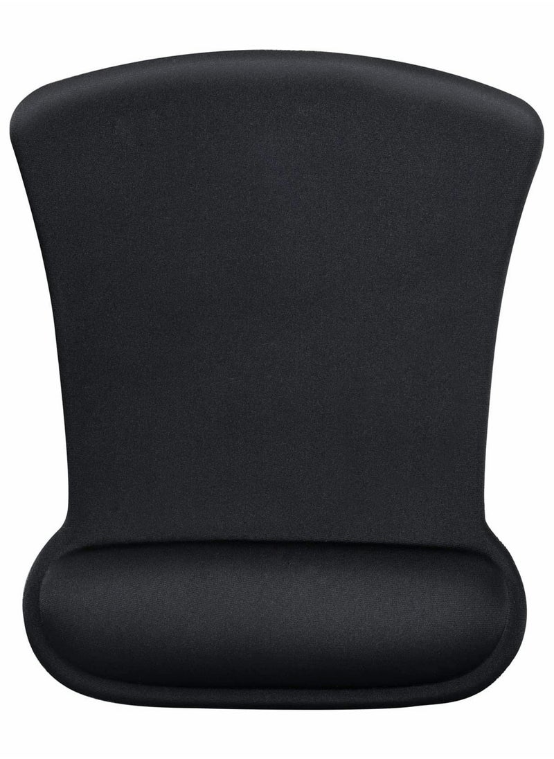 Excefore - Ergonomic Mouse Pad with Wrist Support Gel Mouse Pad with Wrist Rest, Comfortable Computer Mouse Pad for Laptop, Pain Relief Mousepad with Non-slip PU Base for Office and Home (9.8 x 7.8 in, Black) - Image 1
