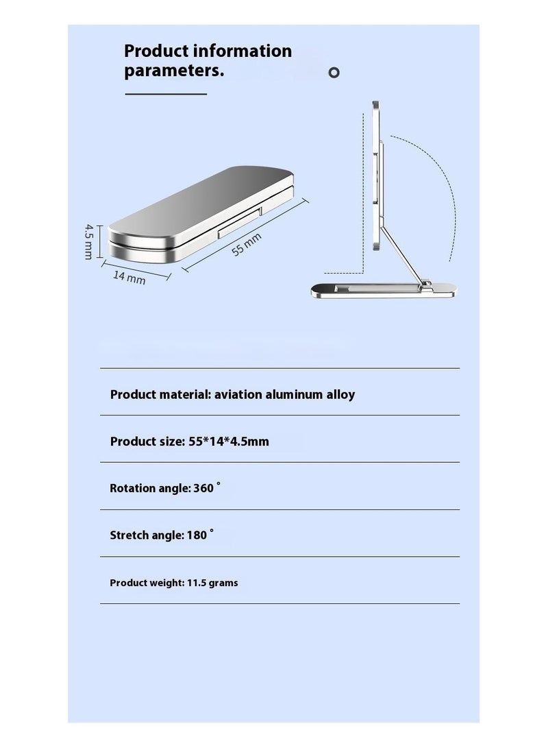 Generic Aluminum alloy foldable phone stand / 360° rotation function  - Image 3