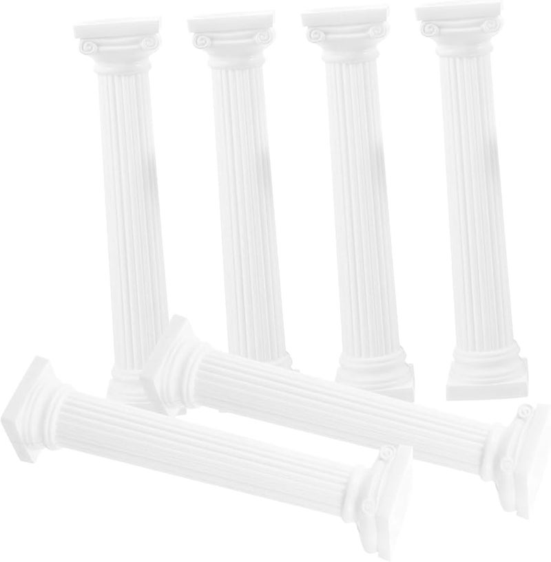 6 Pack Roman Pillar Statue Greek Columns Table Decor Photo Prop DIY Home Crafts - Image 1