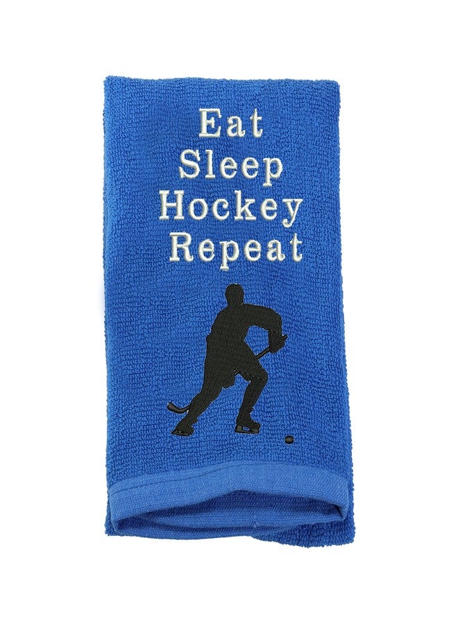 PXTIDY Hockey Towels Gift Team Skate Towels Eat Sleep Hockey Repeat Sport Towel with Clip for Ice Hockey Lover Hockey Coach(Sport) - Image 3