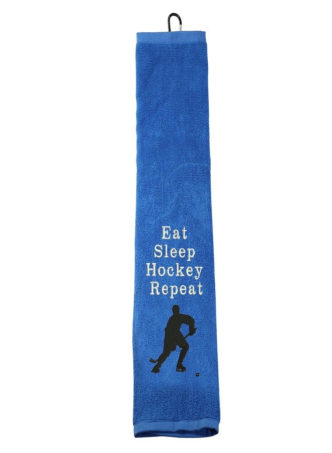 PXTIDY Hockey Towels Gift Team Skate Towels Eat Sleep Hockey Repeat Sport Towel with Clip for Ice Hockey Lover Hockey Coach(Sport) - Image 2