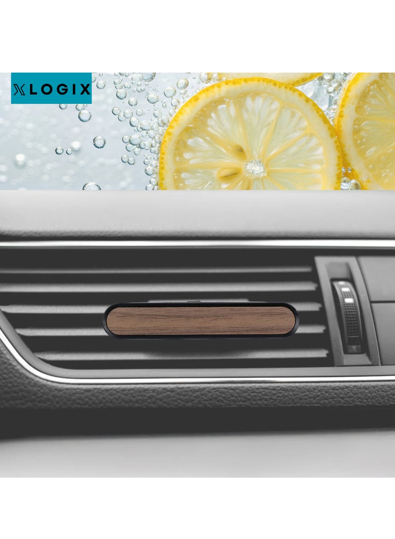 XLOGIX Car Air Freshener for AC Vent – Premium Essential Oil Diffuser with Refillable Scent Sticks, Long-Lasting Aroma, Elegant Metal & Wood Design, Perfect Gift for Men & Car Lovers - Image 2