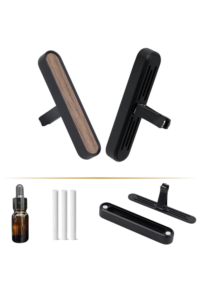 XLOGIX Car Air Freshener for AC Vent – Premium Essential Oil Diffuser with Refillable Scent Sticks, Long-Lasting Aroma, Elegant Metal & Wood Design, Perfect Gift for Men & Car Lovers - Image 1