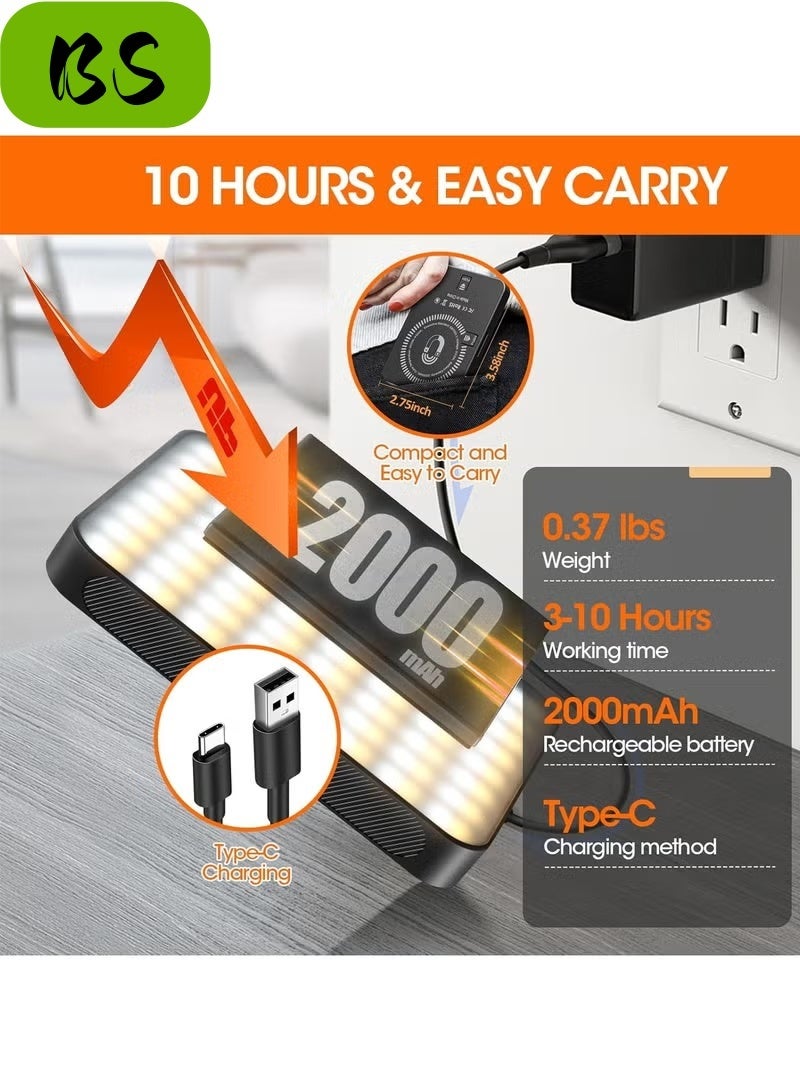 BS RGB Video Light with Magsafe(2000mAh，128 LED beads), Photography Light Clip on Phone Laptop,Portable LED Camera Fill Light Panel,Pocket LED Phone Light,Dimmable 3 Lighting Effects,Rechargeable LED Lighting for Video Conference,TikTok,Youtube. - Image 3