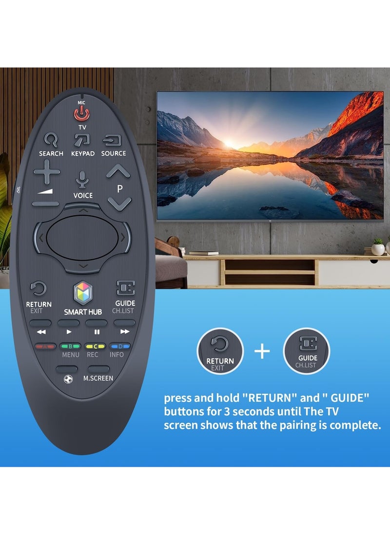 BURAQ - BN59-01185B BN59-01185G RMCTPH1AP1 Replacement Remote Control with Voice TouchPad for Samsung LCD LED Smart TV UN40HU6950F UN40HU7000F UN40HU6900F UN50HU6900F UN55HU6950F UN55HU7200F UN55HU7250F - Image 1