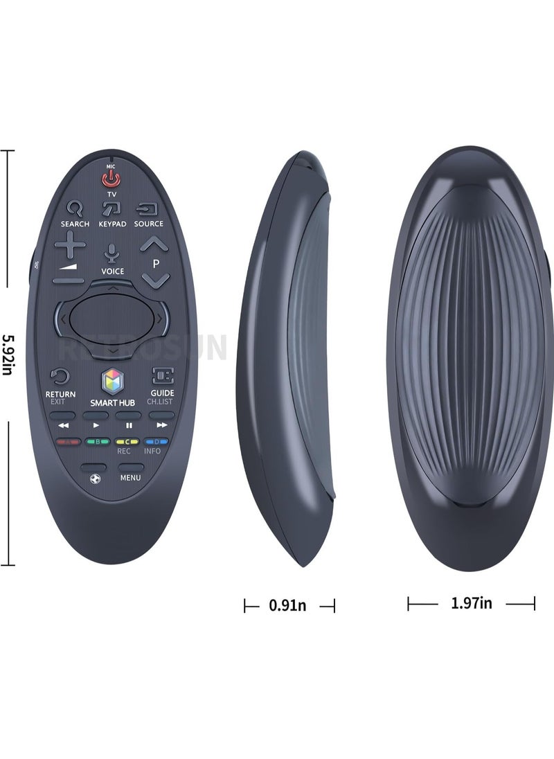 BURAQ - BN59-01185B BN59-01185G RMCTPH1AP1 Replacement Remote Control with Voice TouchPad for Samsung LCD LED Smart TV UN40HU6950F UN40HU7000F UN40HU6900F UN50HU6900F UN55HU6950F UN55HU7200F UN55HU7250F - Image 1
