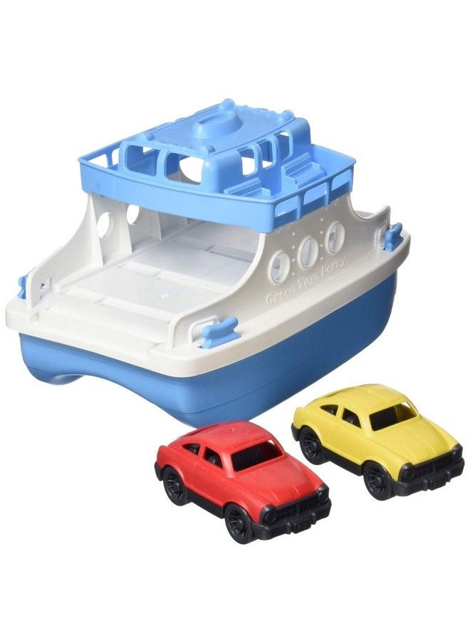 Green Toys Ferry Boat Blue/White 4C Pretend Play Motor Skills Kids Bath Toy Floating Vehicle. No Bpa Phthalates Pvc. Dishwasher Safe Recycled Plastic Made In Usa.  - Image 3