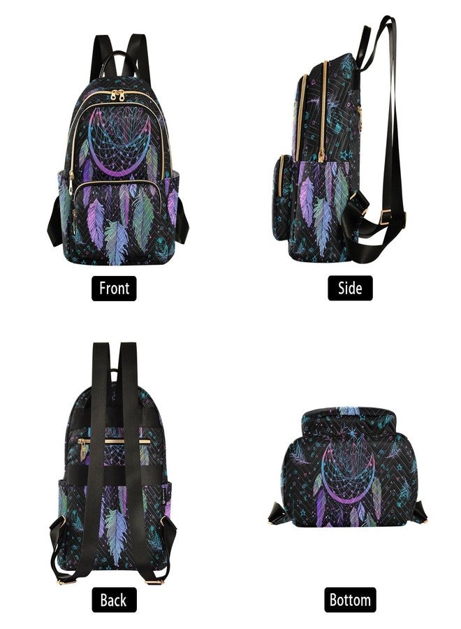 PJGINUIUA Women Fashion Backpack Purse Casual Lightweight Travel Shoulder Bag Dreamcatcher Rucksack Ladies Bag, Small - Image 3