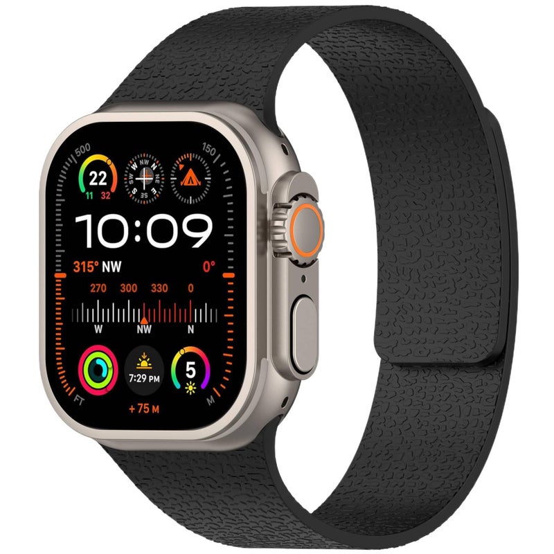Adjustable Silicone Sport Strap Smartwatch Band Compatible with Apple Watch 38 40 41 42 44 45 49mm with Fit Replacement Strap in White - Image 2