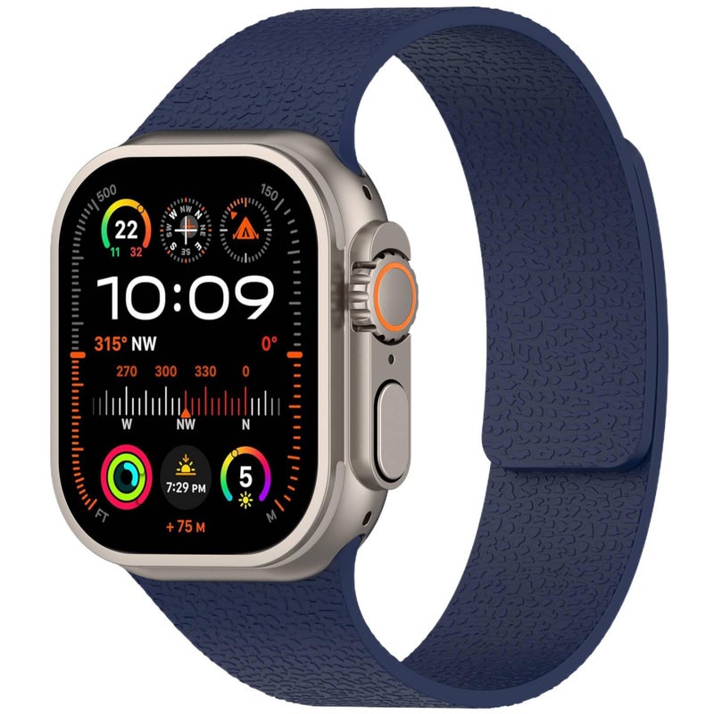 Adjustable Silicone Sport Strap Smartwatch Band Compatible with Apple Watch 38 40 41 42 44 45 49mm with Fit Replacement Strap in White - Image 4