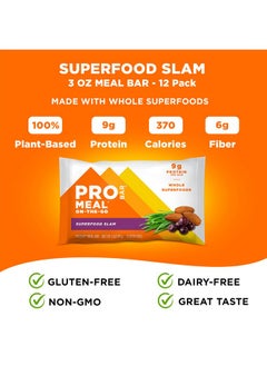 PROBAR - MEAL Bar, Superfood Slam, Non-GMO, Gluten-Free, Healthy, Plant-Based, Whole-Food Ingredients, Natural Energy (12 Count) - pzsku/ZC815811A70DE5F72AD60Z/45/_/1740203365/24d60ebe-2b41-4912-9c0e-ef5ccba64d14