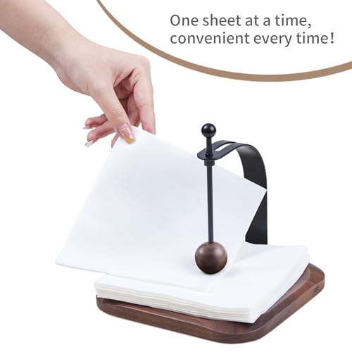 Celestree North American Black Walnut Napkin Holder Duty Solid Wood Tabletop Organizer Fits 5-7" Napkins Perfect for Table, Office, Restaurant, Home Decor Outdoor Use, Warm Gift Idea - Image 4