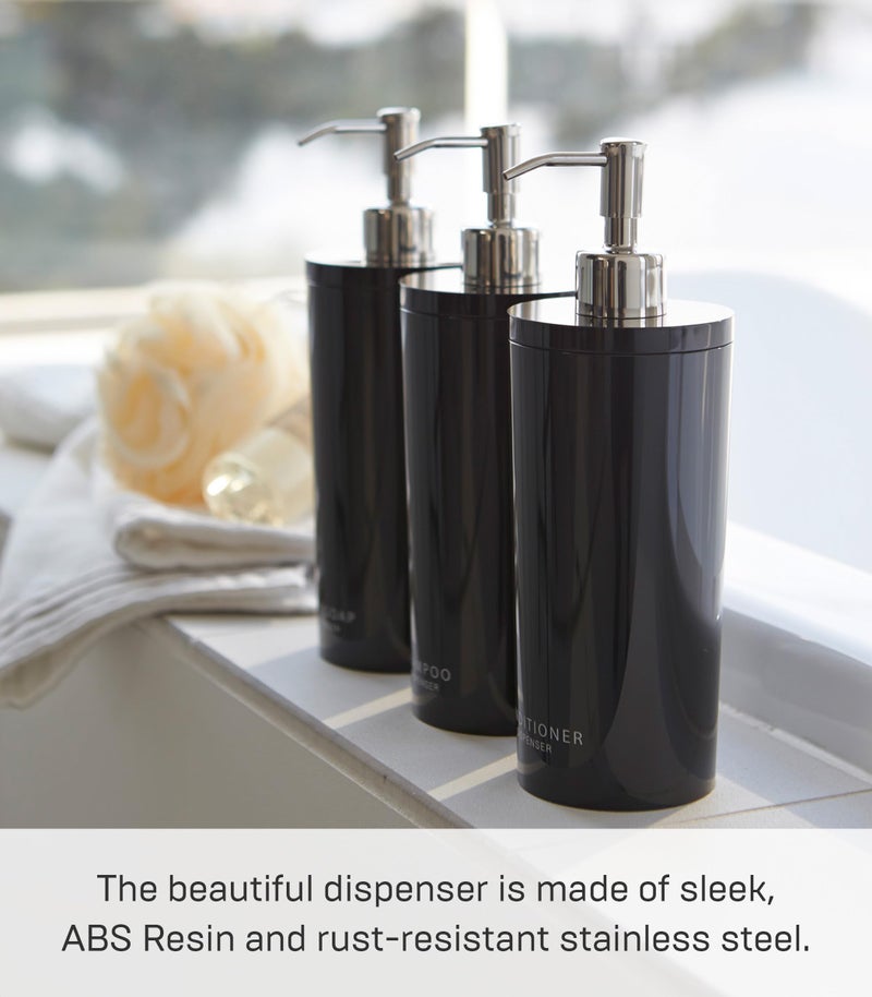 Yamazaki Home Tower Shower Dispenser - Contemporary Bottle Pump - Body Soap - Abs Plastic - 16.9 Fluid Oz., 500 Ml - Image 5
