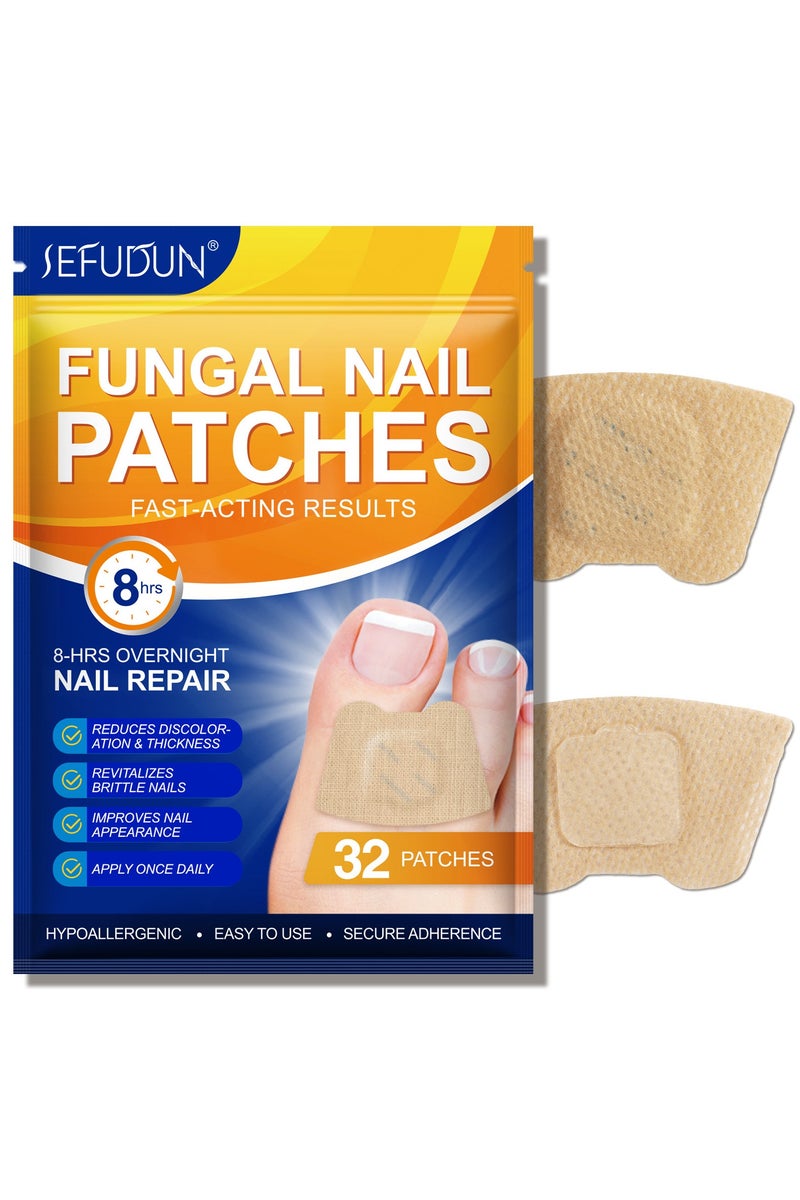 سيفودون علاج فطريات الأظافر القوة الإضافية - 32 قطعة فطريات الأظافر التصحيحات ، إصلاح الأظافر للأظافر المتضررة ، تجديد بين عشية وضحاها للرجال والنساء - Image 1