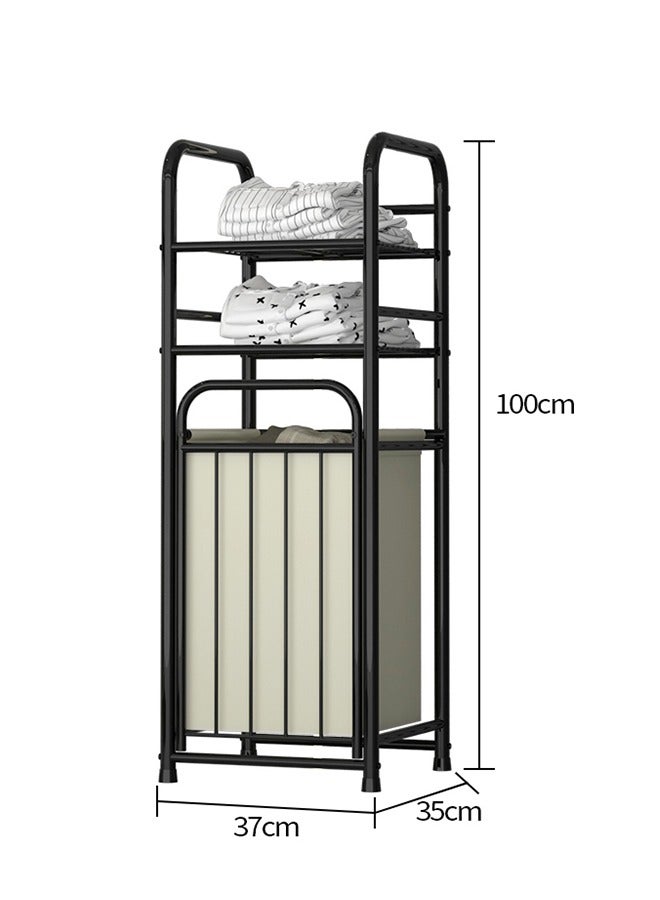 رولستيمي متعددة الوظائف الملابس القذرة سلة حقيبة المحمولة غسل سلة الغسيل تخزين الرف - Image 3