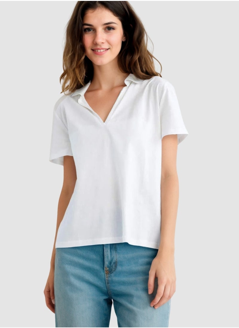 STYCHED - Cotton Basic Polo Shirt - Image 1