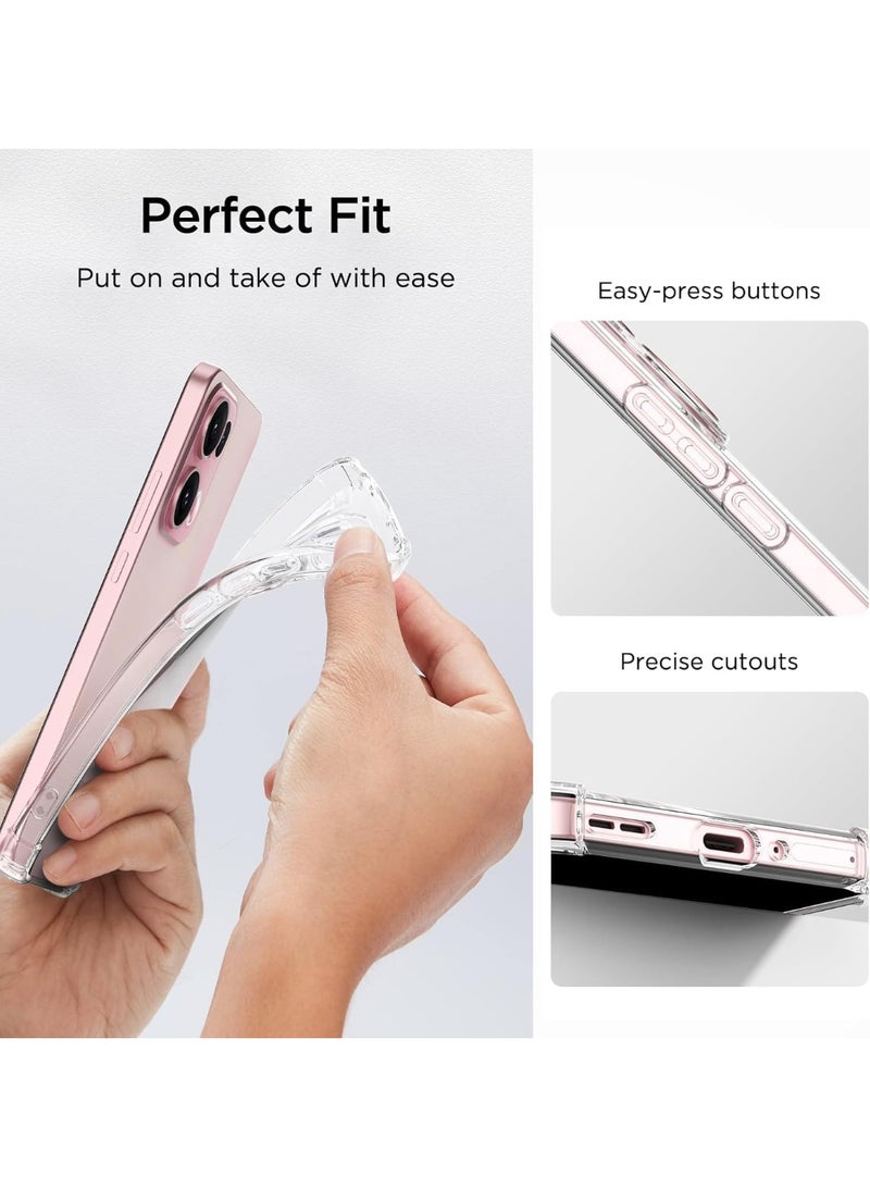 OPPO Reno 13 Pro Clear Case Cover Soft Flexible Transparent Silicone TPU Back Cover with Camera Protection and Shockproof Bumper for OPPO Reno 13 Pro Clear Case Reno 13 Pro Clear - Image 5