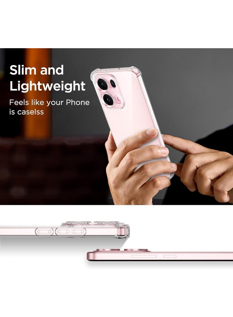 OPPO Reno 13 Pro Clear Case Cover Soft Flexible Transparent Silicone TPU Back Cover with Camera Protection and Shockproof Bumper for OPPO Reno 13 Pro Clear Case Reno 13 Pro Clear - Image 2