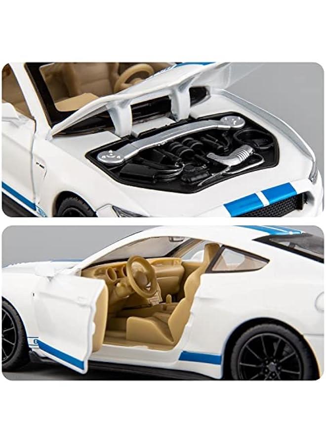 1/32 Diecast Car Model Shelby GT350 Toy Vehicle Pull Back Toy Car with Sound and Light for Boys Girls Gift(White) - Image 5