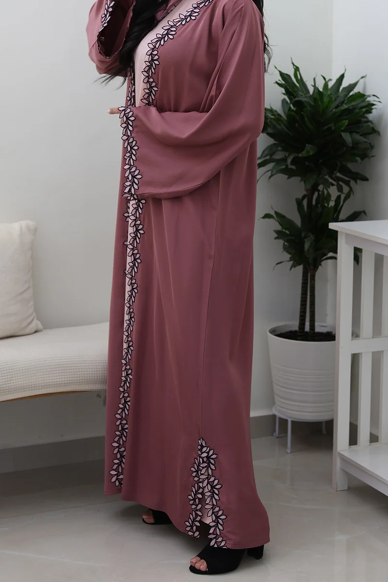 النخبة Rose Whisper Abaya-758