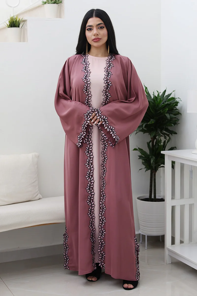 النخبة Rose Whisper Abaya-758