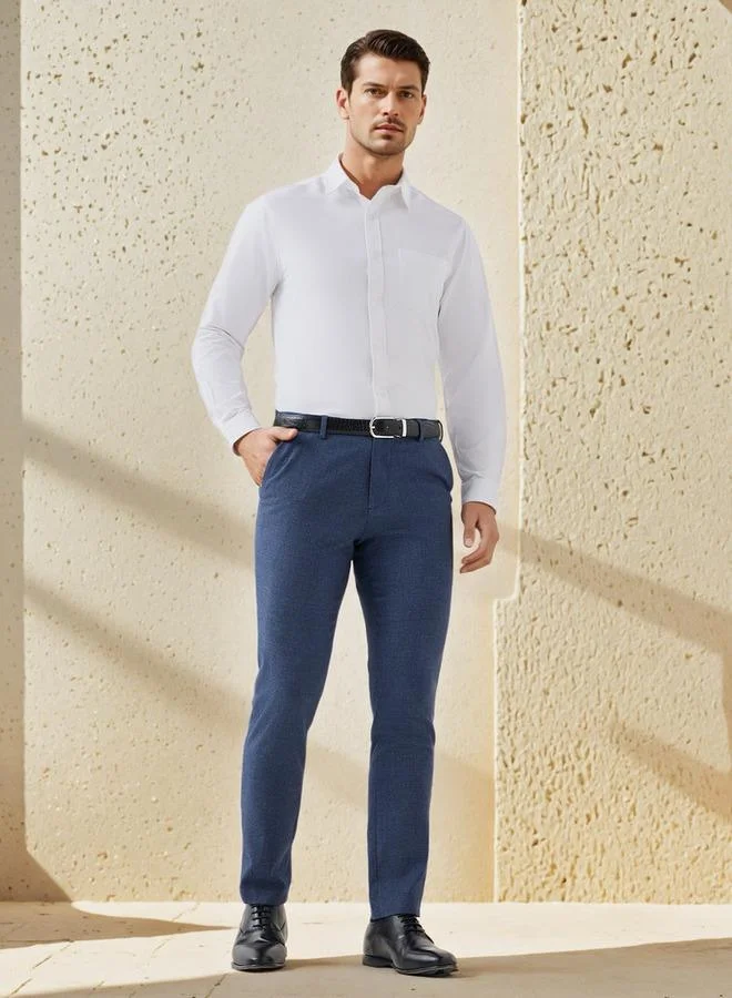 Splash FAV Men Regular Fit Button-Down Collar Long Sleeves Oxford Shirt with Pocket