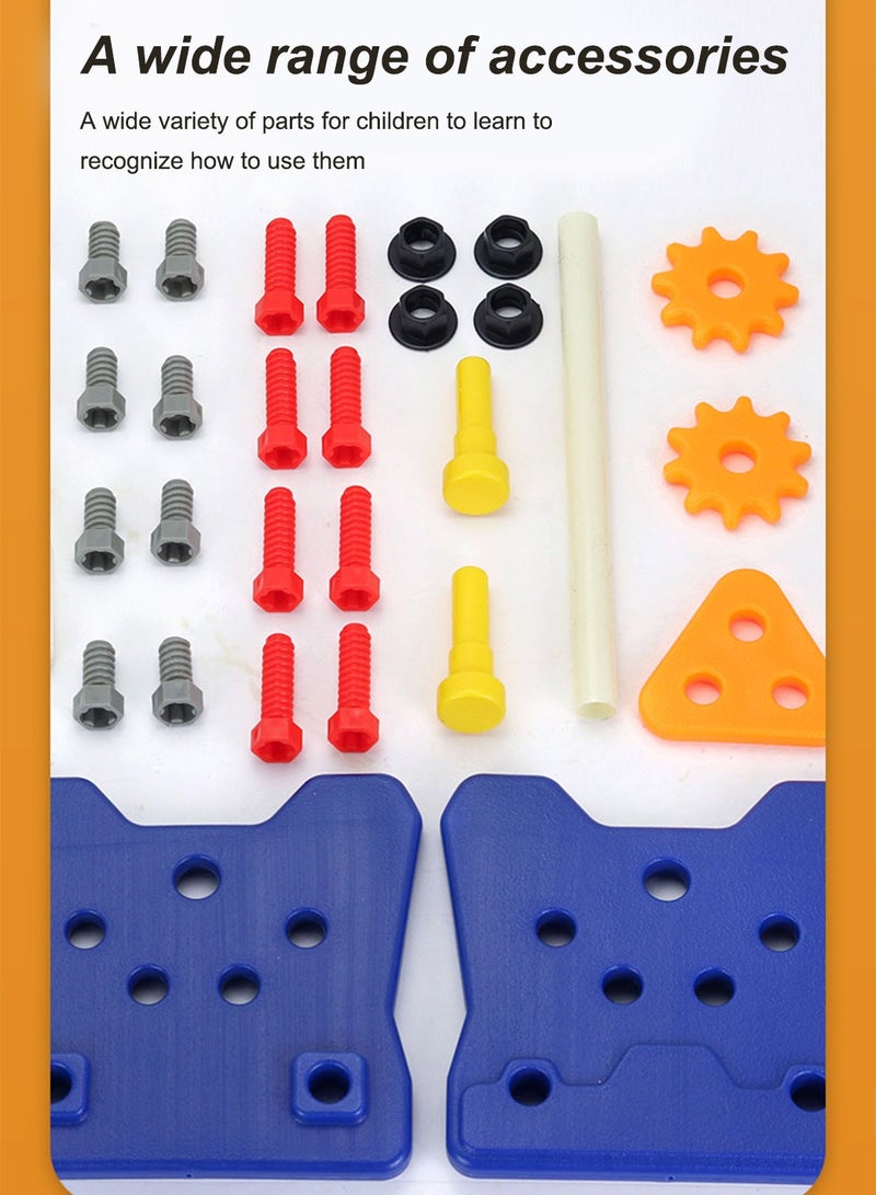 MaBaby Kids Tool Set - 12 PCS Toddler Tool, Montessori STEM Educational Pretend Play Construction Toy - Image 4