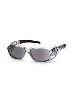 Pyramex Emerge Plus Readers Safety Glass Gray Frame Clear Full Reader 15 Diopter Lens