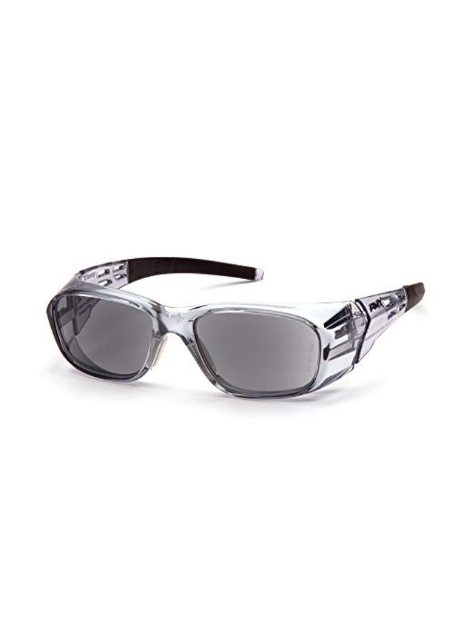 PYRAMEX - Pyramex Emerge Plus Readers Safety Glass Gray Frame Clear Full Reader 15 Diopter Lens - Image 1