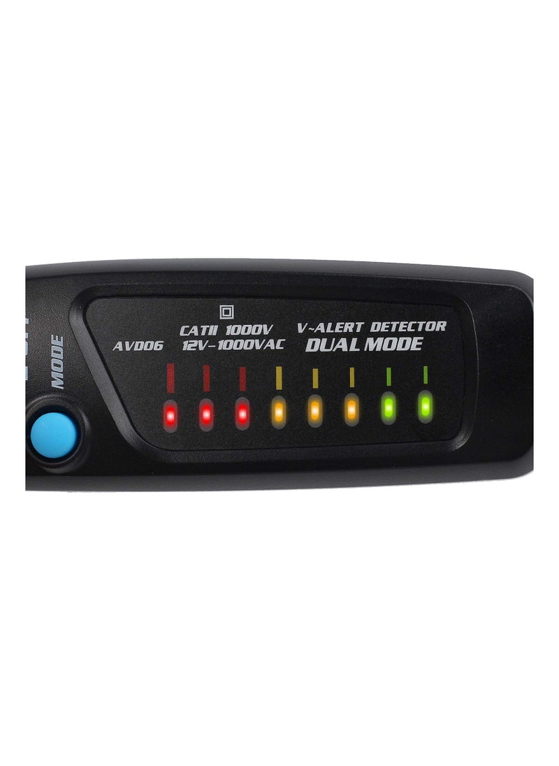 Generic - AVD06 Non-Contact Voltage Tester Pen for AC Power Outlets, 12-1000V, with Auto/Manual Modes, Adjustable Sensitivity, NCV Live Wire Detection, Color LED Indicator, and Flashlight. - Image 1