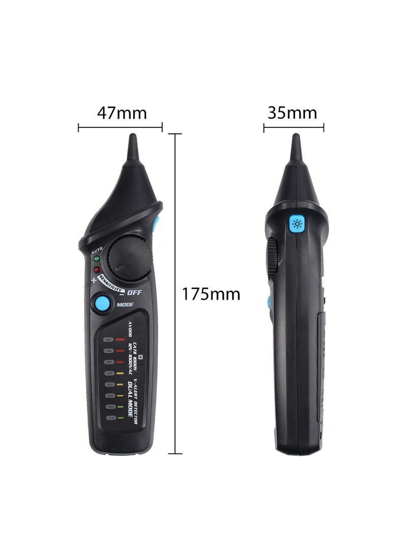 Generic - AVD06 Non-Contact Voltage Tester Pen for AC Power Outlets, 12-1000V, with Auto/Manual Modes, Adjustable Sensitivity, NCV Live Wire Detection, Color LED Indicator, and Flashlight. - Image 1