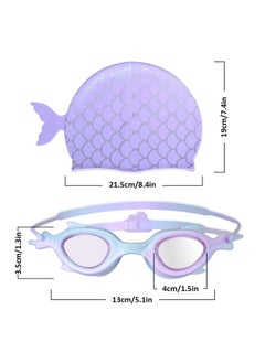 ShebSheb Kids Swim Cap and Swimming Goggles For Girls Boys(Age 6-14)  - Image 3