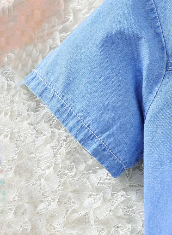 تايك تو مجموعة من فستان ميدي وجاكيت بأكمام قصيرة وطبعة فراولة للبنات - Image 5