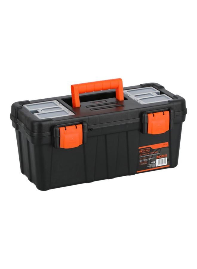 Tactix Plastic Tool Box Black and Orange 17inch - Image 3