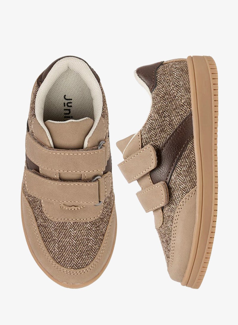 JUNIORS Panelled Sneakers with Hook and Loop Closure - Image 3