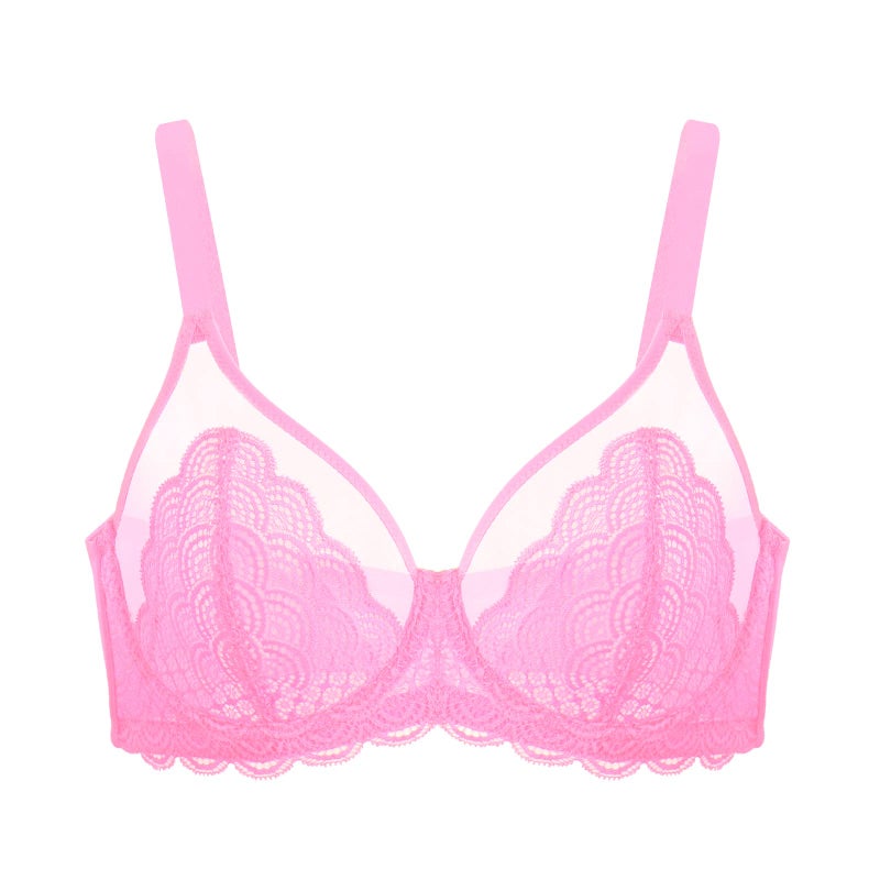 HSIA Minimizer Bras for Women Large Bust Full Coverage Lace Plus Size Bra - Mermaid Scales - Image 4