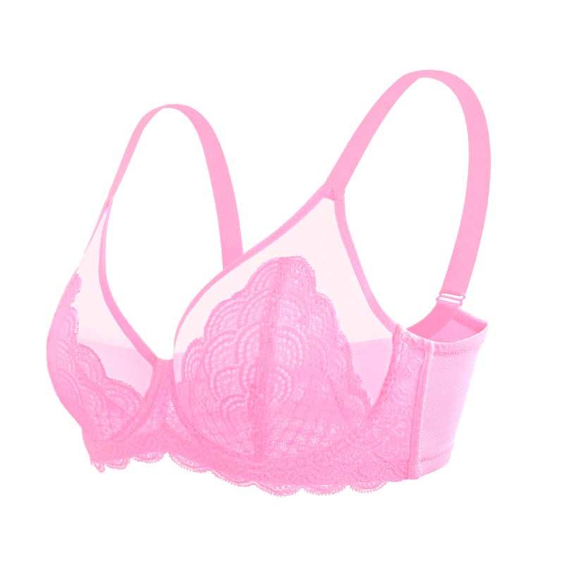 HSIA Minimizer Bras for Women Large Bust Full Coverage Lace Plus Size Bra - Mermaid Scales - Image 5