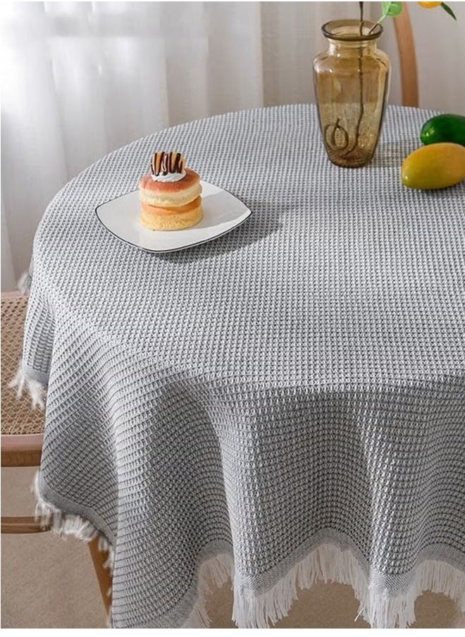 MIXDE Simple Tablecloth Desktop Heat Insulation Table Mat Home Decoration Waterproof Oil-Proof Rectangular Tablecloth 90*90 CM Grey 
