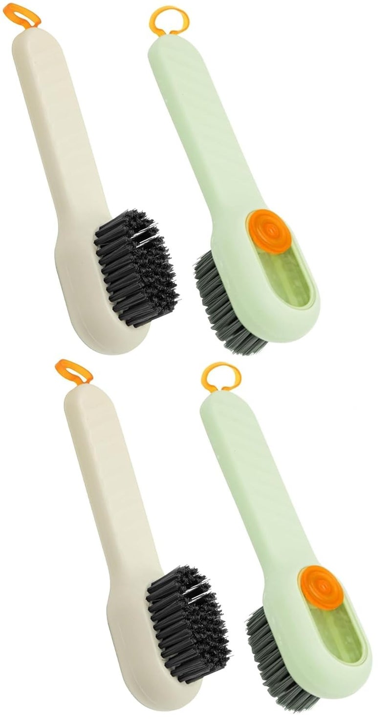 QUEBERS Multifunctional Liquid Shoe Cleaning Brush with Soap Dispenser, Shoe Laundry Brush Scrub Brushes for Cleaning, Soft Bristle Cleaning Brushes for Household Use Bathroom Kitchen (1) - Image 1