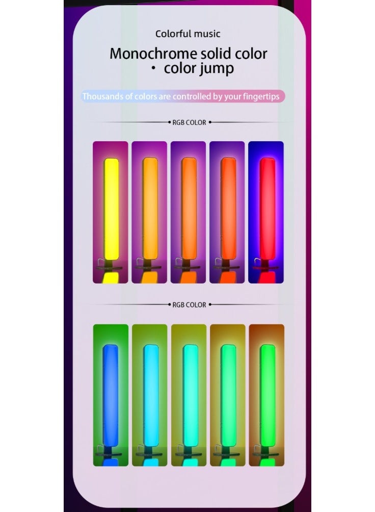 HOMESTAR 2PCS Smart RGB Ambient Light Bars, USB Powered Music Sync RGB Gaming Light 24-Key Remote PC Desktop Lamp Dynamic Lighting For Bedroom & Computer Trendy Decor - Image 5