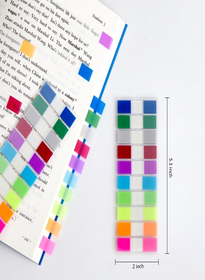 Quellance Sticky Tabs Notes Page Marker - 1000Pcs Transparent Pop Up Writable Colored Book Index Tab Repositionable File Flags Label Self Adhesive Divider Sticker for Notebook Office School Teacher Planner Memo - Image 5