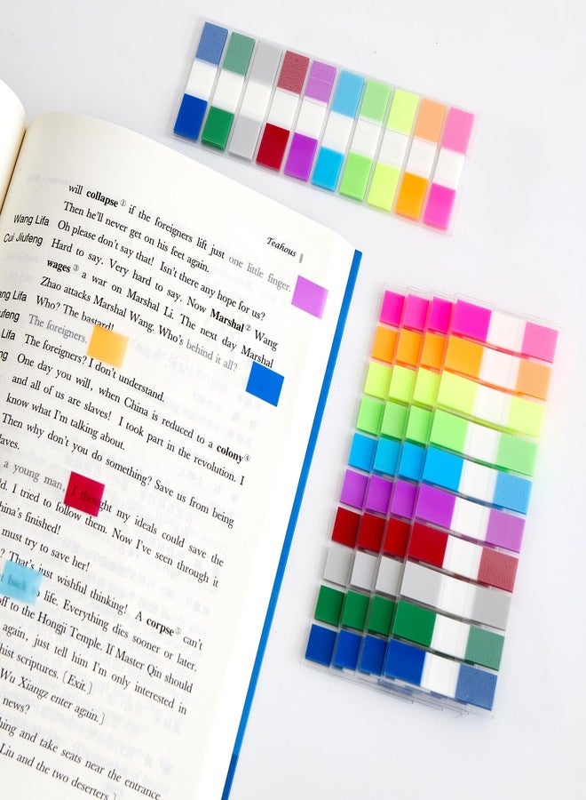 Quellance Sticky Tabs Notes Page Marker - 1000Pcs Transparent Pop Up Writable Colored Book Index Tab Repositionable File Flags Label Self Adhesive Divider Sticker for Notebook Office School Teacher Planner Memo - Image 3