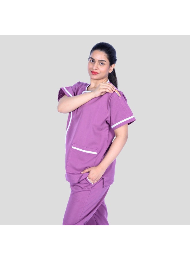 طقم سكراب موف بخط ابيض - Image 3